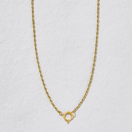 Fleury Gold Twisted Chain Necklace | Water Resistant