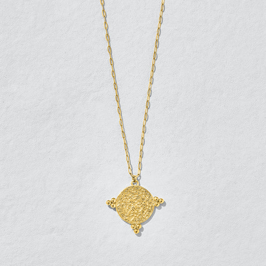 Nyra Gold Coin Necklace | Water Resistant