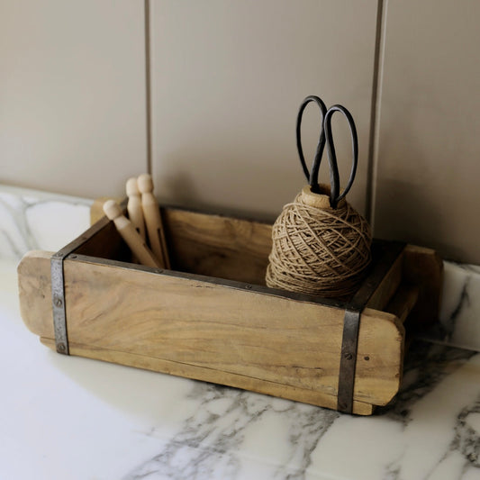 Vintage Wooden Brick Mould Box