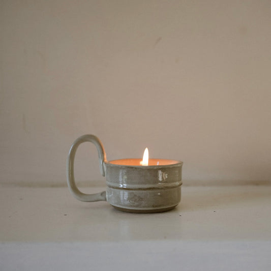 Stoneware Candle Cup | Milk White