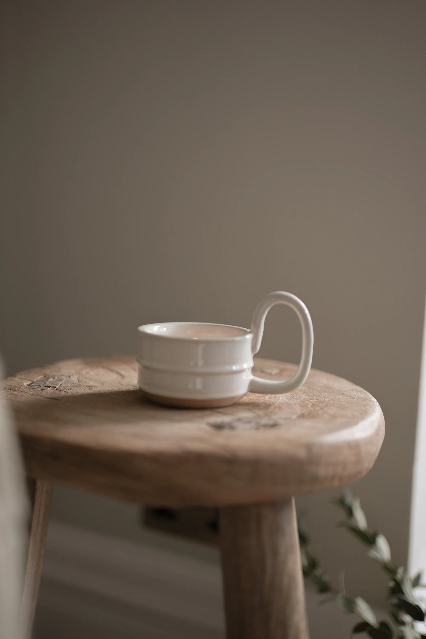 Stoneware Candle Cup | Milk White