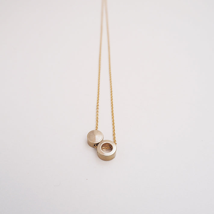 Less Is More Brass Necklace