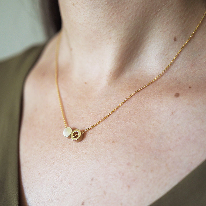 Less Is More Brass Necklace
