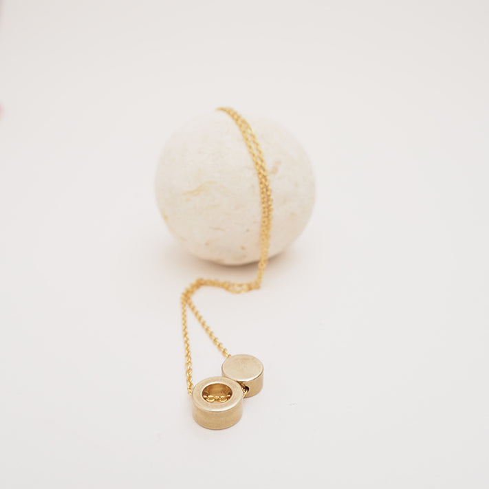 Less Is More Brass Necklace