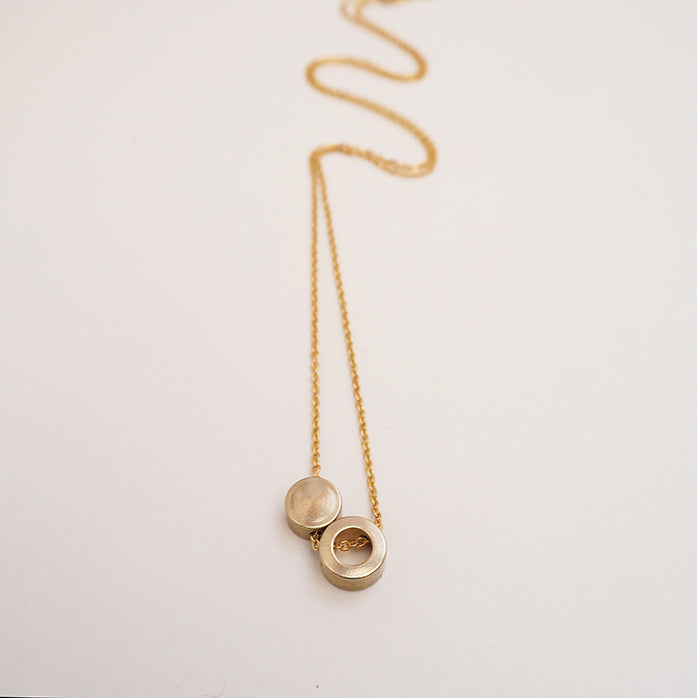 Less Is More Brass Necklace