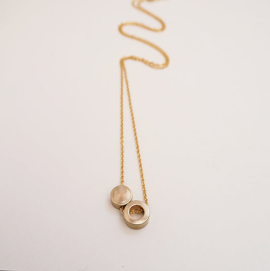 Less Is More Brass Necklace