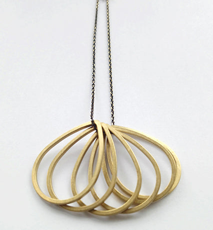Brass Teardrop Necklace