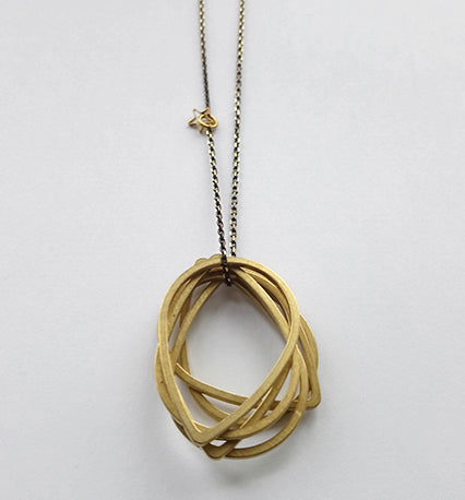 Brass Teardrop Necklace