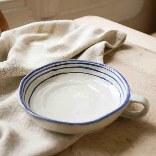 Hand Painted Breton Stripe Dish | Ink