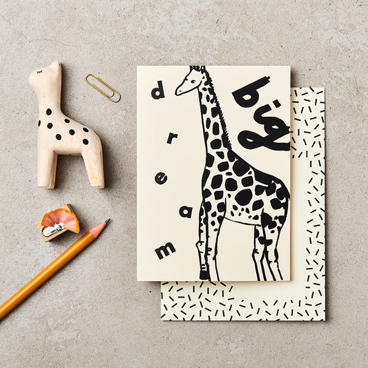 Dream Big Giraffe Greeting Card
