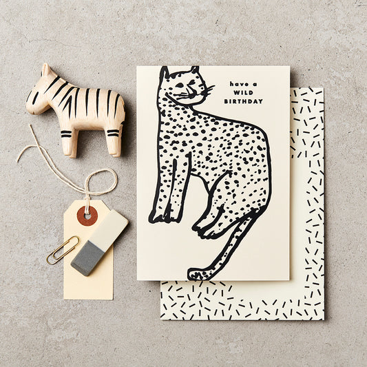 Cheetah Wild Birthday Card